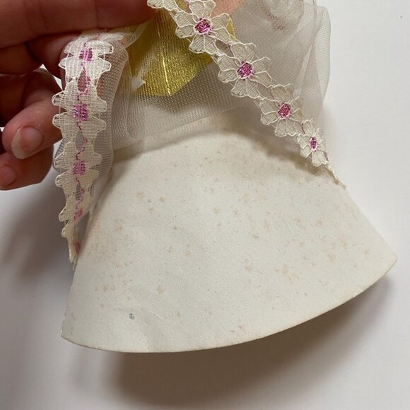 Christmas Angel Tree Topper Cute Blonde 70s Xmas Holiday Decor - Picture 3 of 4